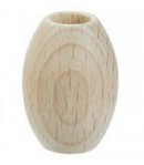 3 PERLES EN BOIS 28 X 44 MM - NATUREL