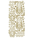 STICKERS GNOMES NOEL -  OR