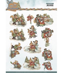 FEUILLE 3D A GIFT FOR CHRISTMAS - CD11853
