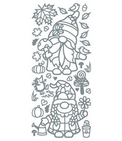 STICKERS GNOMES AUTOMNE - ARGENT