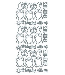 STICKERS GNOMES FRIENDS - ARGENT