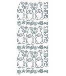 STICKERS GNOMES FRIENDS - ARGENT