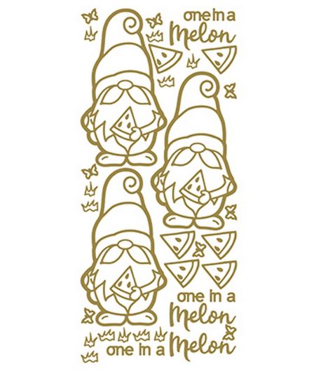 STICKERS GNOMES PASTEQUE - OR