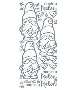 STICKERS GNOMES PASTEQUE - ARGENT