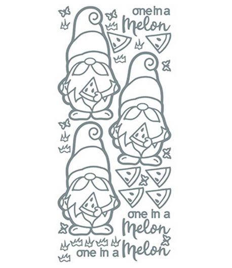 STICKERS GNOMES PASTEQUE - ARGENT