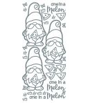 STICKERS GNOMES PASTEQUE - ARGENT