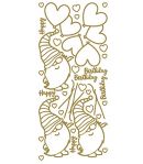 STICKERS GNOMES COEURS - OR