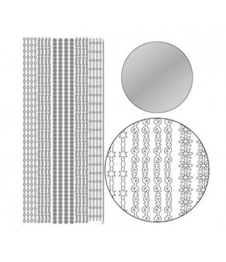 STICKERS BORDURES ARGENT 20380/1990S