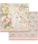 PAPIER ROSE PARFUM LE LIVRE DE PARFUM 30X30CM - SBB909 - STAMPERIA