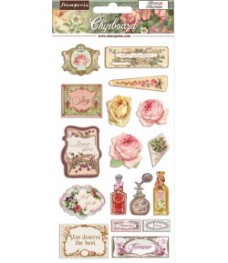 CHIPBOARD ROSE PARFUM 15X30 - DFLCB66 STAMPERIA