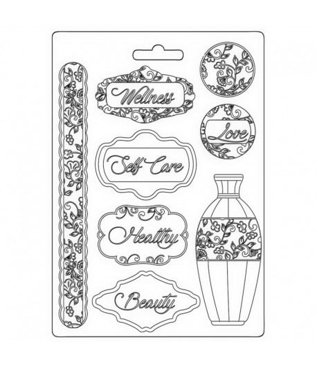 MOULE PVC FLEXIBLE - ROSE PARFUM PLATES K3PTA5636