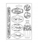 MOULE PVC FLEXIBLE - ROSE PARFUM PLATES K3PTA5636