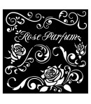 POCHOIR ROSE PARFUM - BORDERS 18 X 18 CM - KSTDQ75