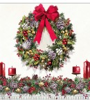 SERVIETTE COURONNE DE NOEL