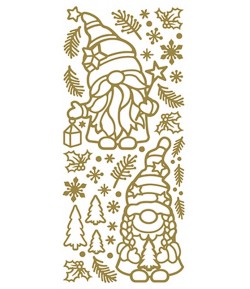 STICKERS GNOMES NOEL -  OR
