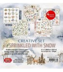 BLOC 4 FEUILLES 30.5 X 30.5 CM - SPRINKLED WITH SNOW - CREATIVE SET