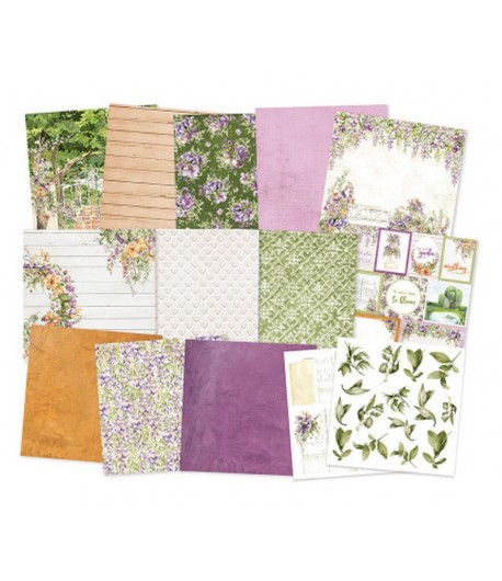 BLOC 24 FEUILLES 15 X 15 CM - SECRET GARDEN - PIATEK