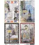 PAPIER DE RIZ A4 LONDONS CALLING CARDS 21 X 29.7 CM CIAO BELLA CBRP289