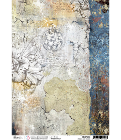 PAPIER DE RIZ A4 FRIEZES AND CRACKS 21 X 29.7 CM CIAO BELLA CBRP290
