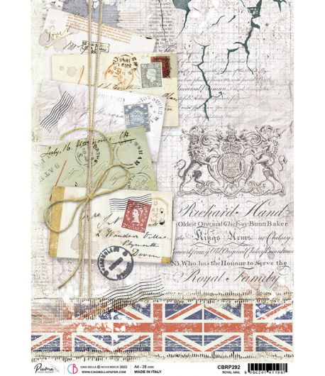 PAPIER DE RIZ A4 ROYAL MAIL 21 X 29.7 CM CIAO BELLA CBRP292