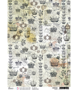 PAPIER DE RIZ A4 CROWNS 21 X 29.7 CM CIAO BELLA CBRP293