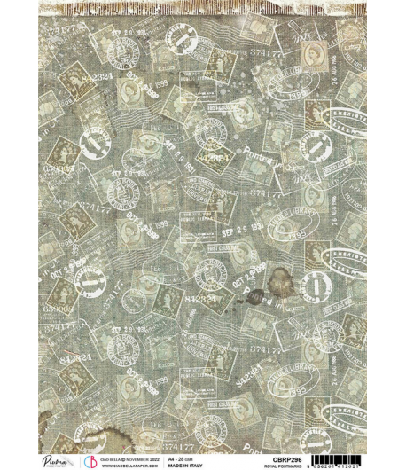PAPIER DE RIZ A4 ROYAL POSTMARKS 21 X 29.7 CM CIAO BELLA CBRP296