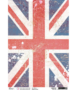 PAPIER DE RIZ A4 UNION JACK 21 X 29.7 CM CIAO BELLA CBRP298