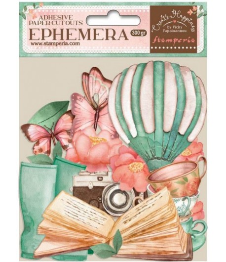 ADHESIFS EPHEMERA CREATIC HAPPINESS PINK DREAM DFLCT01