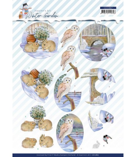 FEUILLE 3D  -  WINTER GARDEN CD11867