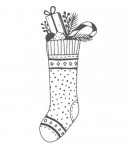 TAMPON BOIS - CHAUSSETTE DE NOEL