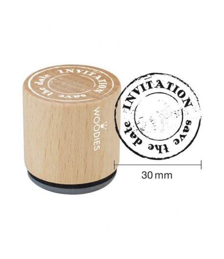 TAMPON BOIS INVITATION - SAVE THE DATE