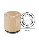 TAMPON BOIS INVITATION - SAVE THE DATE