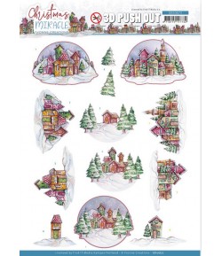 FEUILLE 3D CHRISTMAS MIRACLE HOUSE - SB10672