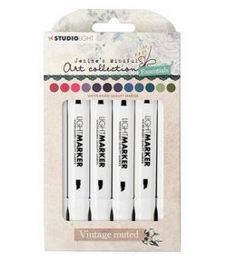 12 FEUTRES LIGHT MARKERS - VINTAGE MUTED - STUDIOLIGHT