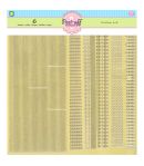 STICKERS X 6 - BORDURES LIGNES OR 39890