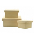 BOITES CARREES EN BOIS X3