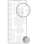 STICKERS FLEURS NOEL ARGENT