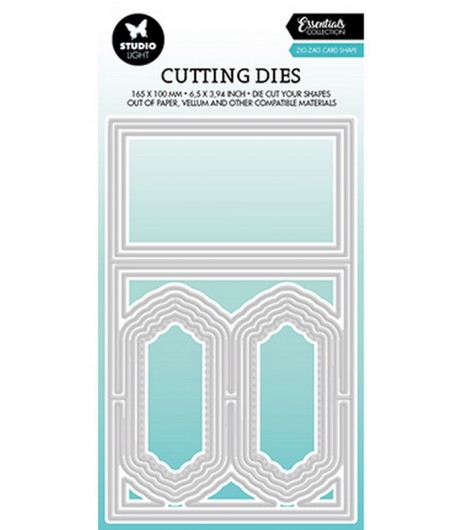 DIES ESSENTIALS ZIG ZAG CARD SHAPE - CD448