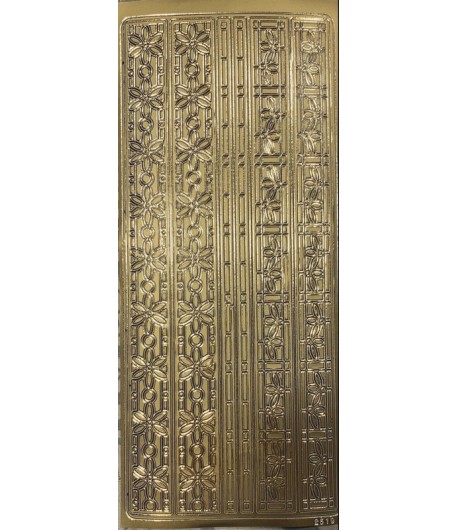 STICKERS LIGNES ET FLEURS OR 2519G