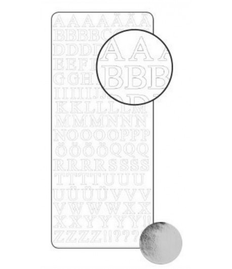 STICKERS ALPHABET ARGENT 0272S