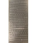 STICKERS ALPHABET ET CHIFFRES ARGENT 0275S