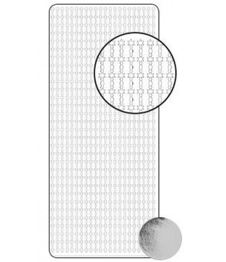 STICKERS BORDURES ETOILES ARGENT 0103S