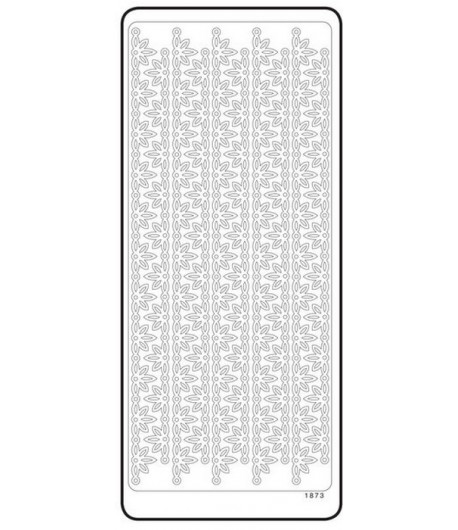 STICKERS BORDURES FLEURS OR 1873G