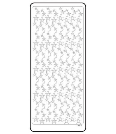 STICKERS GUIRLANDES ETOILES OR 1903G