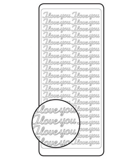 STICKERS I LOVE YOU ARGENT 2606S