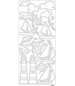 STICKERS LA PLAGE ARGENT 0288S