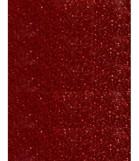 FEUILLE DE TRANSFERT GLITTER POUR TISSU - ROUGE PAILLETE