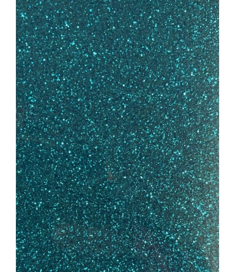 FEUILLE DE TRANSFERT GLITTER POUR TISSU - BLEU PAILLETE