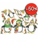 PAPIER DE RIZ PINGOUINS 33 X 48 CM