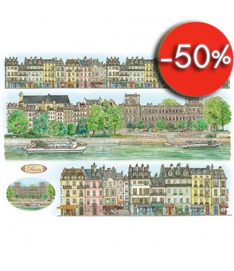 PAPIER DE RIZ BORD DE SEINE 33 X 48 CM DFS151